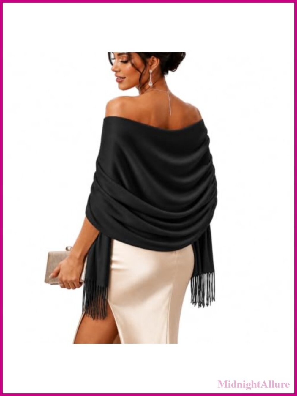 Women's Pashmina Shawl Wrap 70% Polyester 30% Viscose Soft Warm Evening